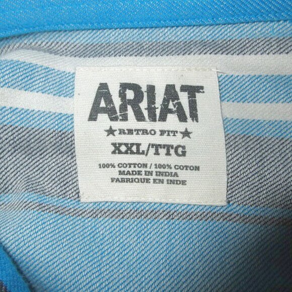 Ariat Men's Pearl Snap Shirt Size XXL Long Sleeves Navajo Print Western Cowboy - Picture 6 of 11